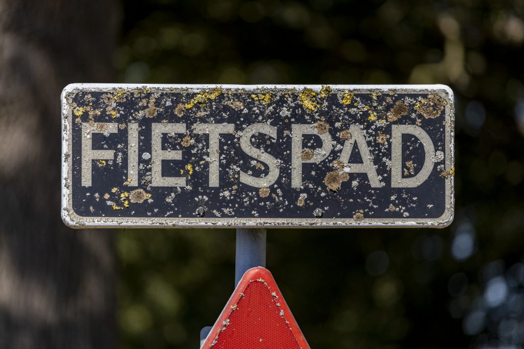 Dutch bike path traffic sign